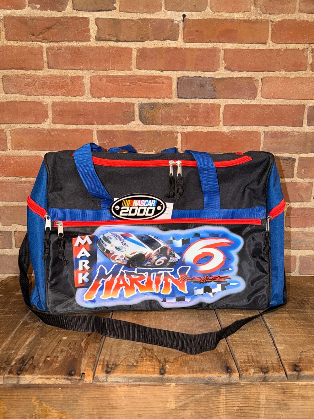 Nascar 2000 Mark Martin Racing Duffel Bag - Black, Blue, Red